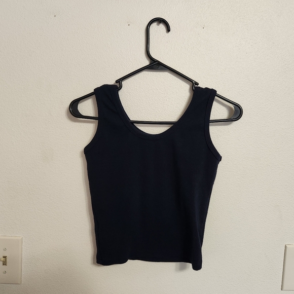 Obsessive Love‎ Navy blue cropped graphic tank top size large - Picture 9 of 9